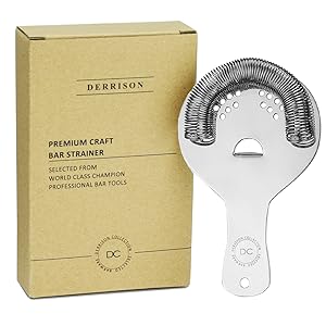 Hawthorne Strainer, Stainless Steel Cocktail Strainer with High Density Spring | Mirrored Finish - Effortless Straining for Boston Shakers & Mixing Glasses, One Strainer