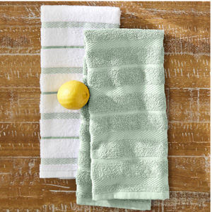 KitchenAid Albany Kitchen Towel 4-Pack Set, Blue Willow/White, 16