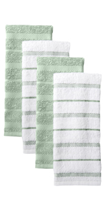 KitchenAid Albany Kitchen Towel 4-Pack Set, Blue Willow/White, 16