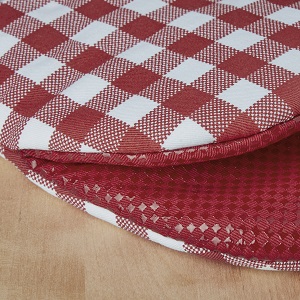 KitchenAid Gingham Mini Oven Mitt 2-Pack Set, Milkshake Tan, 5.5