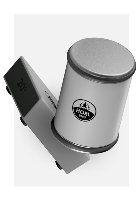 HORL 2 Oak Kitchen Knife Sharpener for Razor Sharp Edges Made in Germany - Rolling Sharpener for knives - Rolling Knife Sharpening Kit with Magnetic Holder with 15 & 20 Degrees