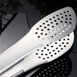 Devico Kitchen Tongs for Cooking, 2-Piece 12 inch 18/8 Stainless Steel Metal BBQ Grill Tongs with Lock