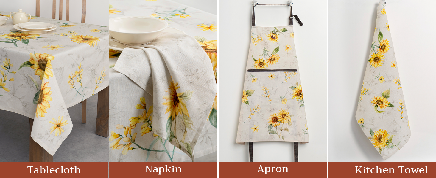 Maison d' Hermine Placemats Set of 4 100% Cotton Washable Cloth Place Mats Reusable Table Mats for Kitchen Dining Party Wedding Easter Decorations Spring/Summer (Marquise, 13