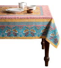 Maison d' Hermine Placemats Set of 4 100% Cotton Washable Cloth Place Mats Reusable Table Mats for Kitchen Dining Party Wedding Easter Decorations Spring/Summer (Marquise, 13