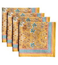 Maison d' Hermine Placemats Set of 4 100% Cotton Washable Cloth Place Mats Reusable Table Mats for Kitchen Dining Party Wedding Easter Decorations Spring/Summer (Marquise, 13