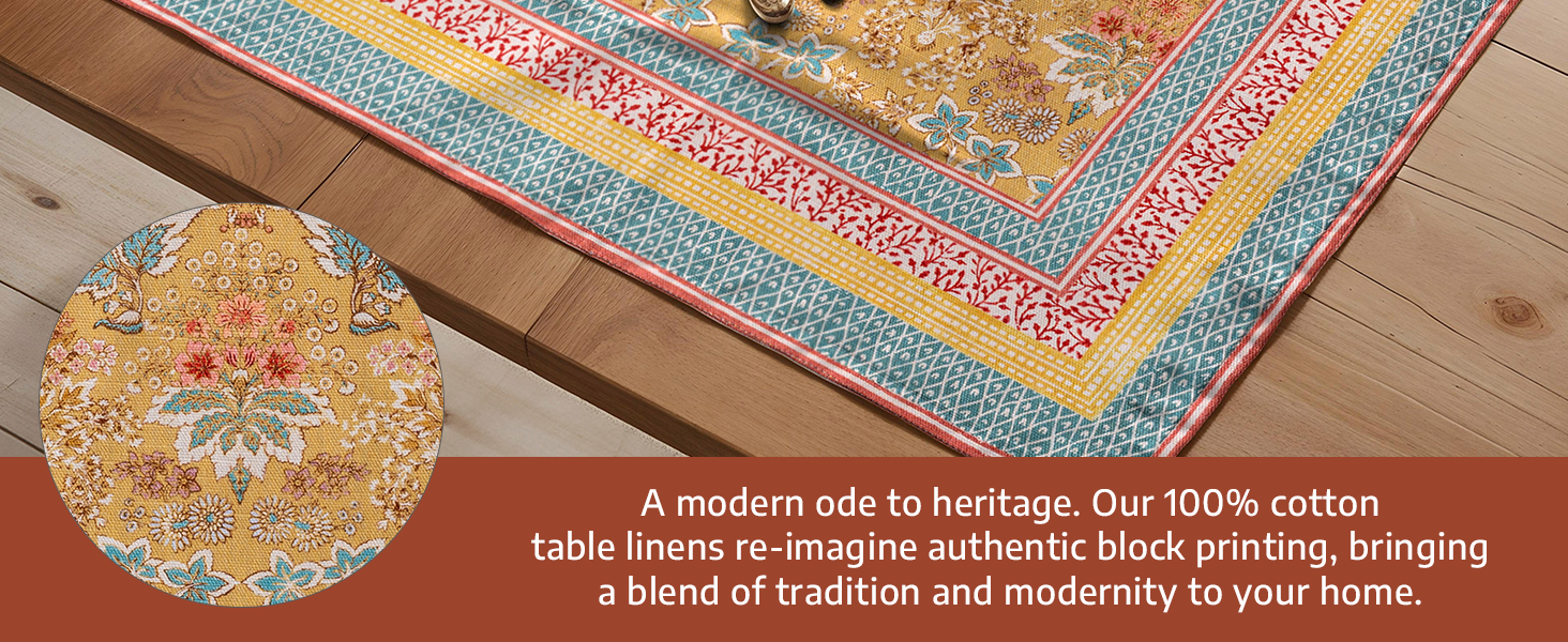 Maison d' Hermine Placemats Set of 4 100% Cotton Washable Cloth Place Mats Reusable Table Mats for Kitchen Dining Party Wedding Easter Decorations Spring/Summer (Marquise, 13