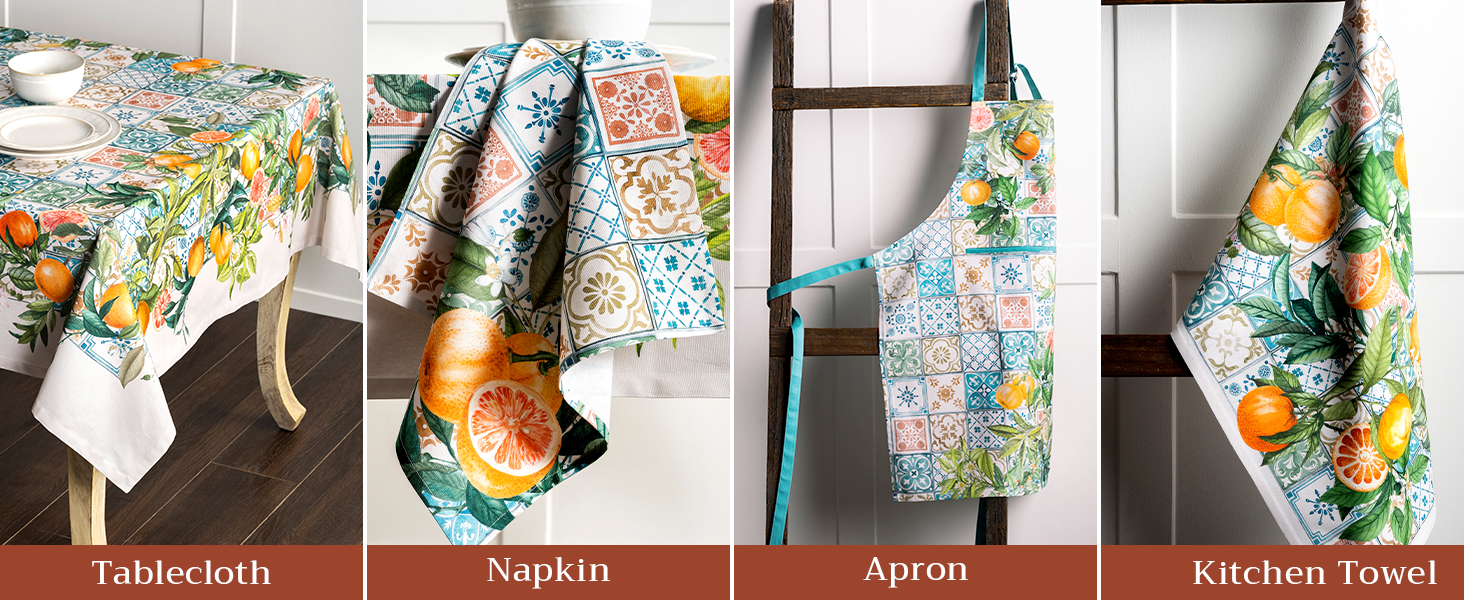 Maison d' Hermine Placemats Set of 4 100% Cotton Washable Cloth Place Mats Reusable Table Mats for Kitchen Dining Party Wedding Easter Decorations Spring/Summer (Marquise, 13