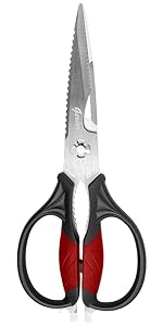 Heavy Duty Poultry Shears - Kitchen Scissors for Cutting Chicken, Poultry, Game, Meat - Chopping Vegetable - Spring Loaded