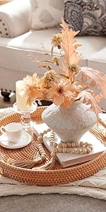 6 Pack Rectangular Woven Placemats, Rattan Wicker Table Mats, 17