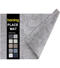 homing Faux Leather Heat Resistant Placemats 6 Packs, Waterproof Wipeable Dining Easter PU Place Mats for Indoor & Outdoor, Easy to Clean, Light Grey