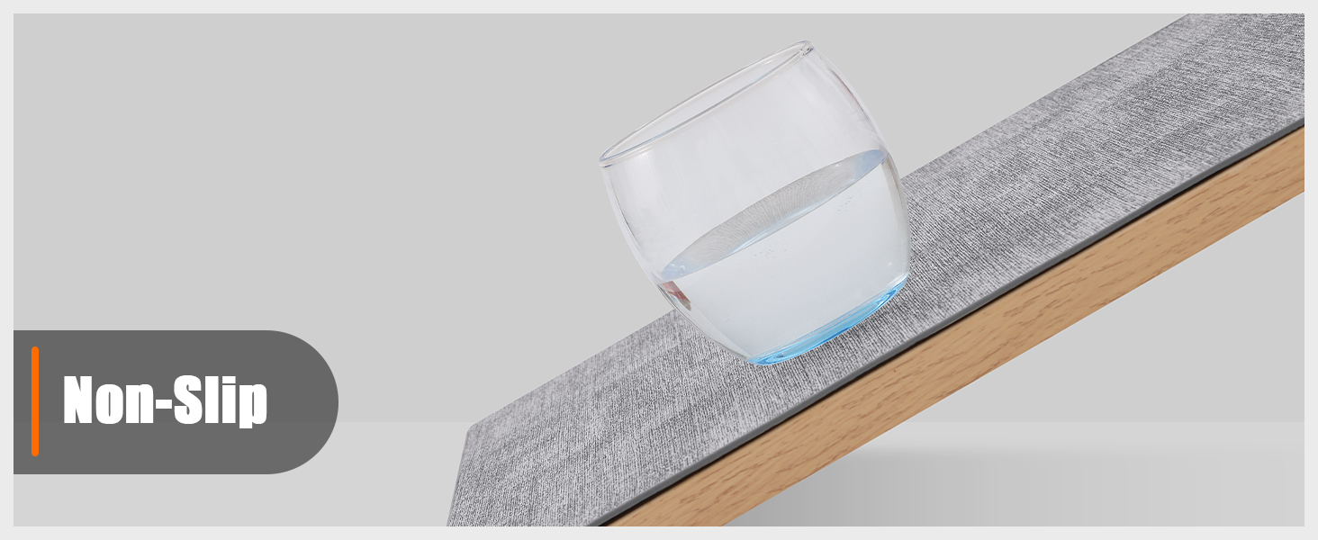 homing Faux Leather Heat Resistant Placemats 6 Packs, Waterproof Wipeable Dining Easter PU Place Mats for Indoor & Outdoor, Easy to Clean, Light Grey