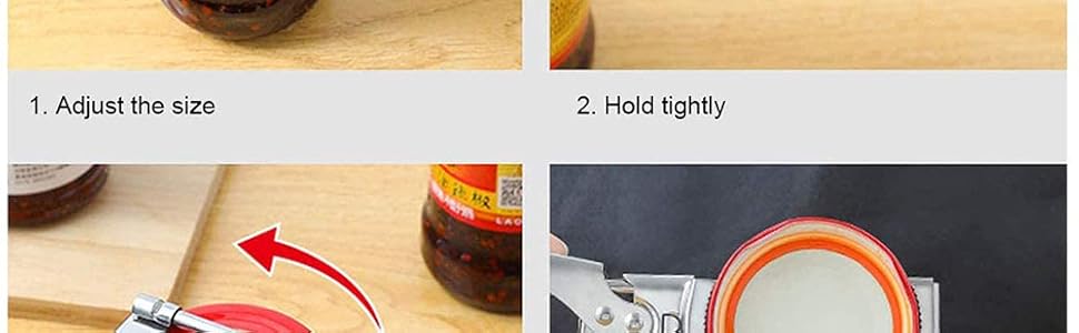 zengxiaoyun® Master Jar & Bottle Opener, Adjustable Multifunctional Stainless Steel Can Opener Jar Lid Gripper, Manual,Kitchen Accessories