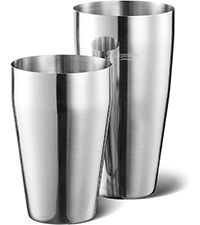 KITESSENSU Cocktail Shaker Set, 2-Piece Boston Shaker Set for Drink Mixing, Premium 18/8 Stainless Steel Martini Shaker for Bartending and Home Bar - 18oz & 28oz, Recipes Booklet Included, Silver