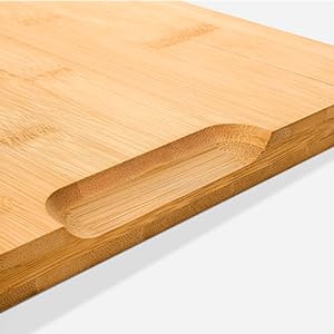 Hiware 4-Piece Extra Large Bamboo Cutting Boards Set for Kitchen, Heavy Duty Cutting Board with Juice Groove, Bamboo Chopping Board Set for Meat, Vegetables - Pre Oiled