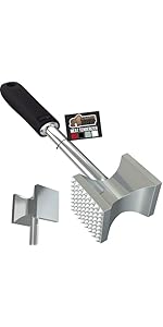 GORILLA GRIP Food Grade Flexible Silicone Spatula, Heat Resistant Head for Nonstick Frying Pan, Patented Soft Rubber Handle for Comfort, Non-Scratch Kitchen Turner, Flip Eggs Burgers, 11.6 in, Black