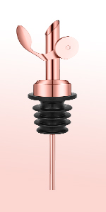 WAFJAMF 12 Pcs Liquor Pour Spouts Set, Stainless Steel Liquor Bottle Pourers with Rubber Dust Caps, for Pours Liquid, Olive Oil, Wine, Vinegar (Gold-12 Pack)