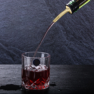 WAFJAMF 12 Pcs Liquor Pour Spouts Set, Stainless Steel Liquor Bottle Pourers with Rubber Dust Caps, for Pours Liquid, Olive Oil, Wine, Vinegar (Gold-12 Pack)