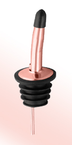 WAFJAMF 12 Pcs Liquor Pour Spouts Set, Stainless Steel Liquor Bottle Pourers with Rubber Dust Caps, for Pours Liquid, Olive Oil, Wine, Vinegar (Gold-12 Pack)