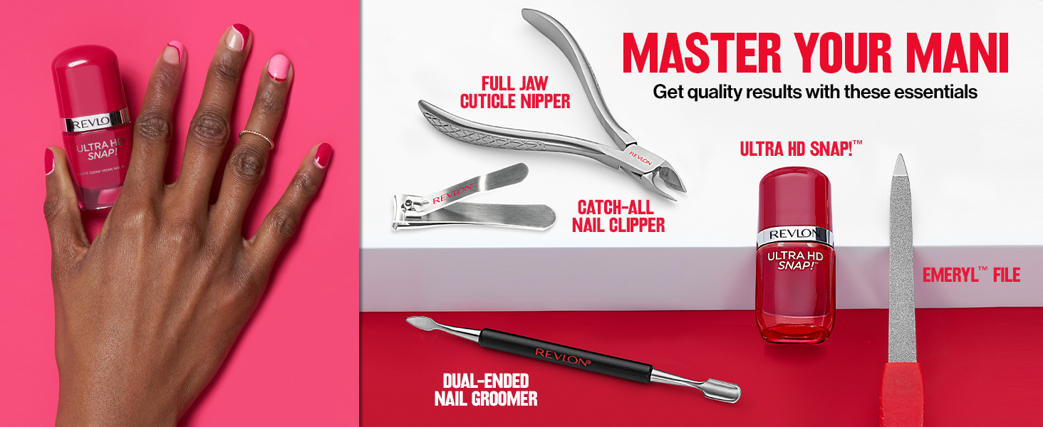 Revlon Catch-All Nail Clipper, Manicure Tool with a Contoured Blade & Built-in Nail Catcher for Mess-Free Grooming, 1 Count