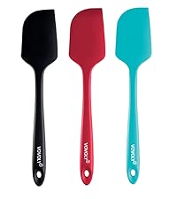 Silicone Jar Spatula, Small Rubber Scraper, Spatulas Silicone Heat Resistant, Seamless,Non StIck Cookware 11.2 Inch, Black.