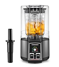 CRANDDI Commercial Quiet Blender, 2200 Watt Professional Countertop Blender with 80oz Pitcher, Built-in Pulse & 15-speeds Control, Smoothie Blender for Commercial and Home, K90 Black