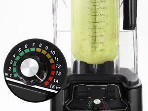 CRANDDI Commercial Quiet Blender, 2200 Watt Professional Countertop Blender with 80oz Pitcher, Built-in Pulse & 15-speeds Control, Smoothie Blender for Commercial and Home, K90 Black