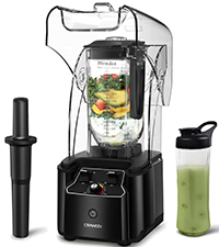 CRANDDI Commercial Quiet Blender, 2200 Watt Professional Countertop Blender with 80oz Pitcher, Built-in Pulse & 15-speeds Control, Smoothie Blender for Commercial and Home, K90 Black