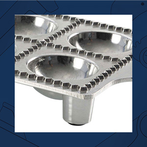 Ravioli Mold - Pasta Cutter Makes 12 Round 2” Raviolis - Easy to Use Stuffed Pasta Maker with Wood Roller and Non-Slip Rubber Feet - Made in Italy Kitchen Tools by Kings County Tools