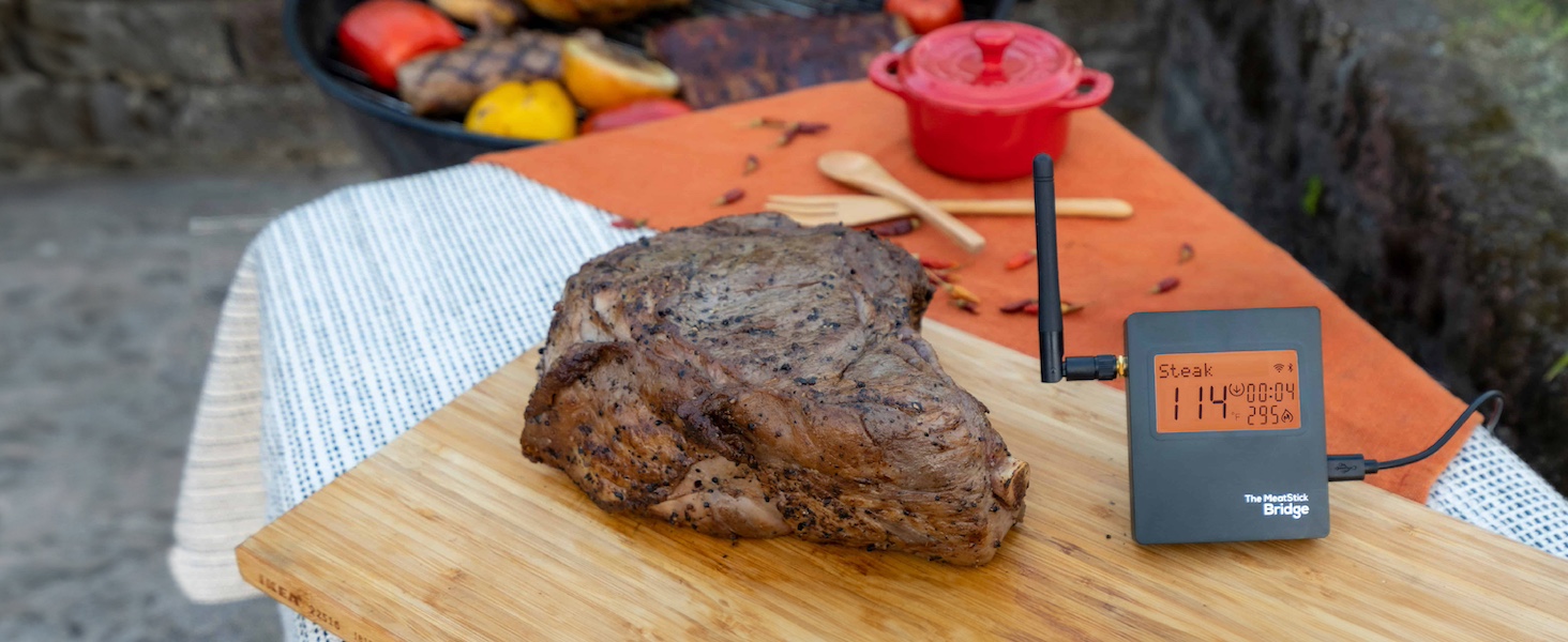 MeatStick X – Smart Wireless Meat Probe for Grilling, Smoking & BBQ | 500ft+ Bluetooth Range | Works in Oven, Smoker & Grill