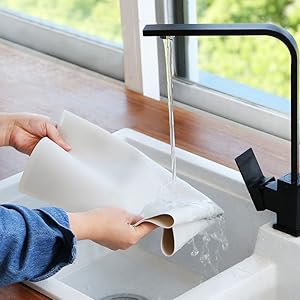 Silicone Mat for Kitchen Counter, Heat Resistant Nonskid Table Mat for Air Fryer to Site on, Countertop Protector, Thick 2MM, XL Large