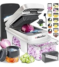 Mueller The Real Original Pro Chopper since 2013 Vegetable Chopper Mandoline Slicer, 8 Blade Food Veggie Chopper Onion Vegetable Cutter with Container, Kitchen Gadgets & Essentials, (10 in 1)