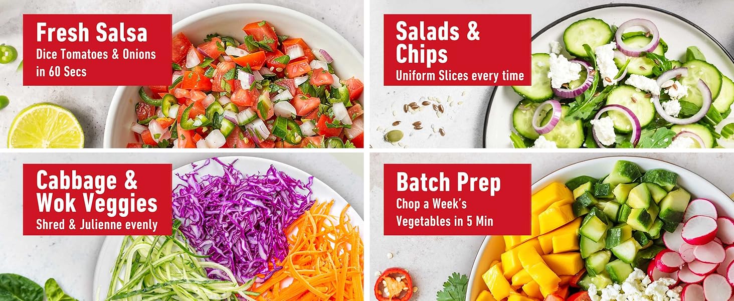 Mueller The Real Original Pro Chopper since 2013 Vegetable Chopper Mandoline Slicer, 8 Blade Food Veggie Chopper Onion Vegetable Cutter with Container, Kitchen Gadgets & Essentials, (10 in 1)