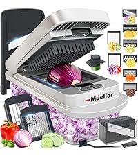 Mueller The Real Original Pro Chopper since 2013 Vegetable Chopper Mandoline Slicer, 8 Blade Food Veggie Chopper Onion Vegetable Cutter with Container, Kitchen Gadgets & Essentials, (10 in 1)