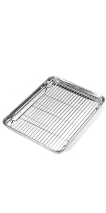 Baking Sheet Set of 2, Bastwe 18 inch Commercial Grade Stainless Steel Baking Pan, Professional Bakeware Oven Tray, Healthy & Non-toxic, Rust Free & Mirror Finish, Easy Clean & Dishwasher Safe