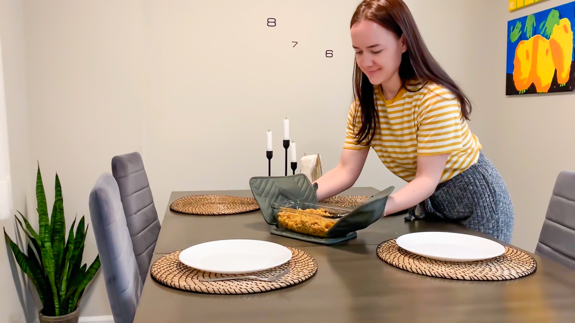 R HORSE 6Pcs Pot Holder with Pocket for Kitchen Black Pot Holders Set Cotton Heat Resistant Potholder Terry Cloth Coaster Hot Pad Oven Mitts Trivet for Baking Cooking 7''x9''