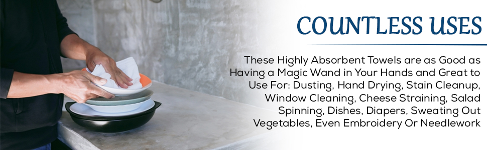 Simpli-Magic Flour Sack Kitchen Towels 24