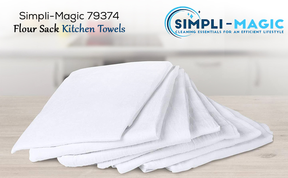 Simpli-Magic Flour Sack Kitchen Towels 24