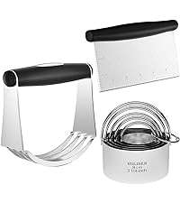 HULISEN 3 inch Biscuit Cutter, Stainless Steel Round Cookies Cutter with Soft Grip Handle, Gift Package