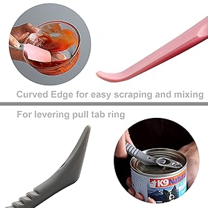 Silicone Mini Spatula, Curved Small Spatula, Kitchen Jar Spatula, Wet Pet Food Can Spoon, for Cooking Baking Frosting or Mixing, 6pcs