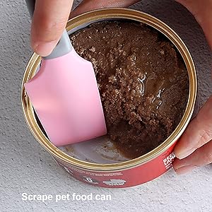 Silicone Mini Spatula, Curved Small Spatula, Kitchen Jar Spatula, Wet Pet Food Can Spoon, for Cooking Baking Frosting or Mixing, 6pcs