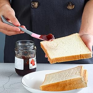 Silicone Mini Spatula, Curved Small Spatula, Kitchen Jar Spatula, Wet Pet Food Can Spoon, for Cooking Baking Frosting or Mixing, 6pcs