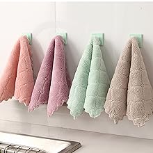 kimteny Cleaning Cloths Kitchen Towels Microfiber Washcloths Lint Free Dish Cloth Reusable Dishtowels Household Super Absorbent Fast Drying, 10