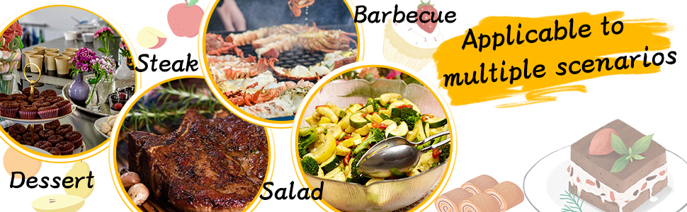 2 PACK Buffet Tongs,Stainless Steel Salad Tongs,Serving Tongs for Home Kitchen,Cake,Bread,Catering,Party,Barbecue,Seafood,Frying(10Inch and 8Inch)