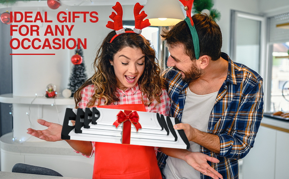 Extra Large Cutting Boards, Plastic for Kitchen (Set of 4) Dishwasher Chopping Board with Juice Grooves, Easy-Grip Handles, Black, Empune