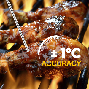 Digital Meat & Milk Thermometer - Instant Read Probe for Cooking, BBQ, Grill, Deep Fry, Roast & Baking