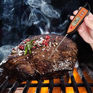 Digital Meat & Milk Thermometer - Instant Read Probe for Cooking, BBQ, Grill, Deep Fry, Roast & Baking