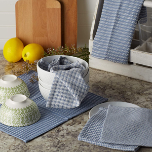 DII Everyday Kitchen Collection Assorted Dishcloth Set, 12x12, Antique Green, 5 Count