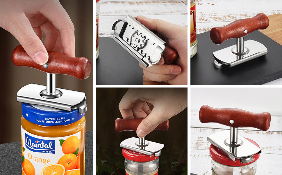 Jar Opener for Weak Hands,Jar Opener for Seniors with Arthritis,Easily Open the Jar with A Simple Twist,Good Gifts for Children and Women (Brown)