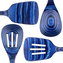 Totally Bamboo Baltique Malta Collection 4 Piece Cooking Utensil Set, Safe for Nonstick