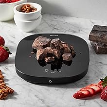 ZWILLING Enfinigy Digital Kitchen Food Scale, Max Weight 22lbs, Grams & Ounces, .1-gram Accuracy, Black